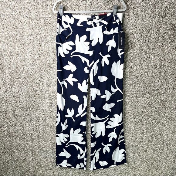 Tommy Hilfiger Pants - Tommy Hilfiger Pants Women’s 6 Navy Blue & White Floral Print NWT